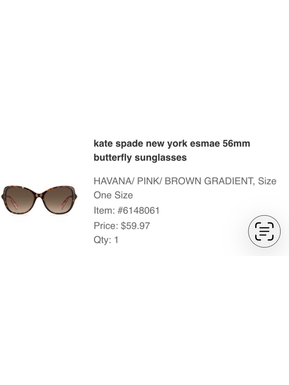 kate spade Havana Pink Butterfly Sunglasses - Picture 2 of 6